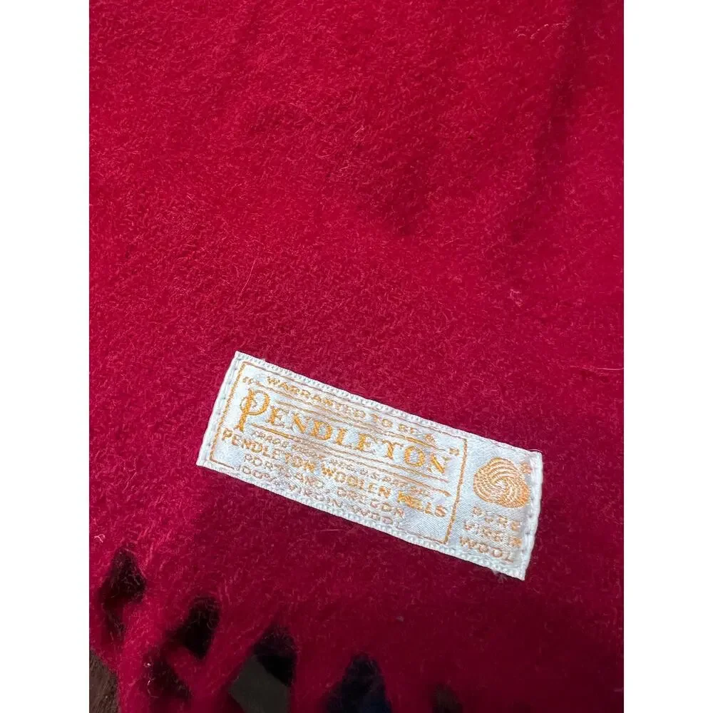 Rare Pendleton Wool Blanket Kansas City Chiefs NFL Red Throw Vintage Made USA